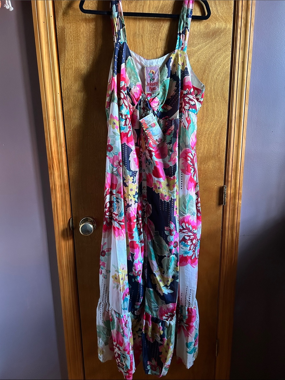 NWT Johnny Was floral silk maxi dress